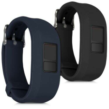 2 szíj készlet Garmin Vivofit 3, Kwmobile, szilikon, kék/fekete, 46621.01 okosóra kellék