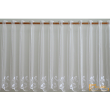  (2 szín 3 méret) Hímzett virág mintás vitrage függöny-Fehér-45 lakástextília