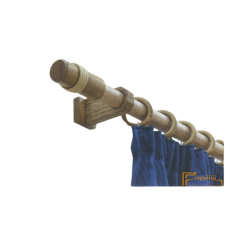  (2 szín 3 méret) Tömörfa karnis szett szimpla-Rustical-250cm karnis, függönyrúd