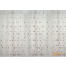  (2 szín) Hímzett pillangós függöny.- 02 fehér alapon rózsaszín pillangók lakástextília