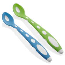 2 teáskanál készlet BabyJem Soft Spoon szilikon (szín: narancssárga) babaétkészlet