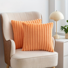  2db Puha Kényelmes Csíkos Dekoratív Párnahuzat lakástextília