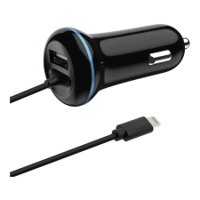 2go USB-Kfz-Ladegerät DUO Lightning + 1x USB 1,4m  schwarz (797169) mobiltelefon kellék