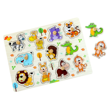  2Kids Toys Drevené puzzle Safari 11 dielikov puzzle, kirakós
