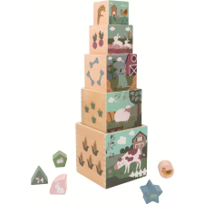 2Kids Toys Fa készségfejlesztő farm torony állatokkal 10 db-os készségfejlesztő
