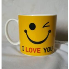  350 ml-es sárga smile bögre bögrék, csészék