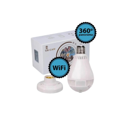 360 panoráma LED izzónak álcázott biztonsági wifi kamera megfigyelő kamera