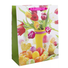  371476 PAPÍRTASAK TULIPÁNCS+TOJÁSOK dekoráció