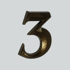 3 Antik bronz házszám kerti dekoráció