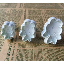 3 DARABOS FONDANT KISZÚRÓ - VIRÁG LEVELEKKEL sütés és főzés