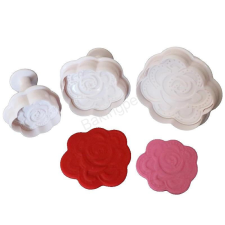 3 darabos rugós fondant kiszúró forma-Rózsa sütés és főzés