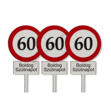 3 db 60-as tábla Boldog Szülinapot felirat sziluett tortadísz sütés és főzés