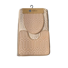 3 db fürdőszobaszőnyegből álló készlet, csúszásmentes, mérete 80x50cm színes krém/arany ABYZ®™ lakástextília