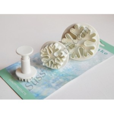  3 db lekerekített hópehely kiszúró tortadíszítéshez sütés és főzés