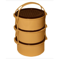  3 Rész. Ételhordó Beige papírárú, csomagoló és tárolóeszköz