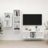  3 részes fehér forgácslap TV-szekrény