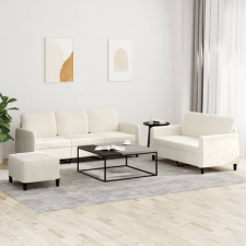  3 részes krém bársony ülőgarnitúra bútor