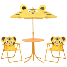  3 részes sárga kerti gyerekbisztrószett napernyővel gyermekbútor