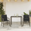  3 részes szürke polyrattan bisztrógarnitúra párnákkal
