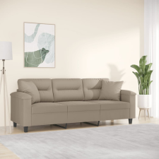 3 személyes tópszínű mikroszálas szövetkanapé párnákkal 180 cm bútor