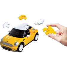 3D autós puzzle Mini Cooper 1:32 sárga puzzle, kirakós