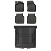  3D gumiszőnyeg szett Skoda Kodiaq 2016-tól, fekete színben