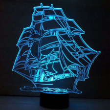  3D LED lámpa - Árbócos hajó világítási kellék