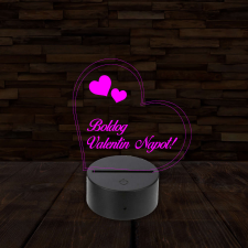  3D LED lámpa - Boldog Valentin napot világítási kellék