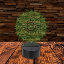 3D LED lámpa - Mandala világítási kellék
