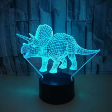  3D LED lámpa - Triceratops világítási kellék