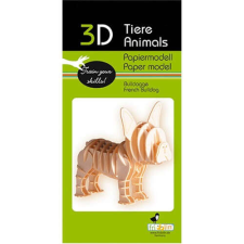  3D papírmodell Fridolin Francia bulldog makett