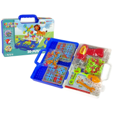 3D puzzle készlet fúróval és tároló dobozban puzzle, kirakós