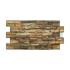 3D PVC falpanel Barna-drapp palakő mintás tapéta, díszléc és más dekoráció