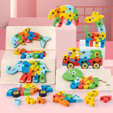 3D-s Montessori fa puzzle játék puzzle, kirakós