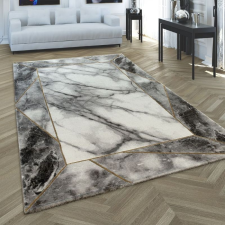  3D szegélyes márvány mintás szőnyeg - arany csíkokkal 200x290 cm lakástextília