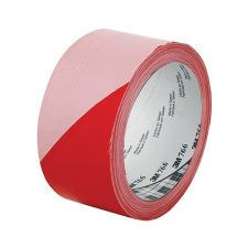 3M Ipari jelzőszalag, 50mm x 33m, 3M, piros-fehér ragasztószalag