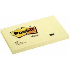 3M Jegyzettömb öntapadó, 76x127mm, 100lap, 3M 655 Post-It, sárga jegyzettömb