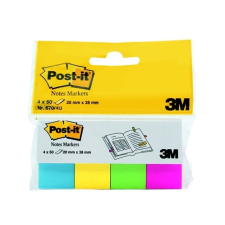 3M POSTIT Jelölőcímke, papír, 4x50 lap, 20x38 mm, , ultra vegyes post-it