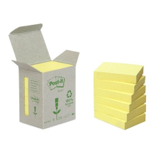 3M POSTIT Öntapadó jegyzettömb, 38x51 mm, 100 lap, környezetbarát, , sárga jegyzettömb