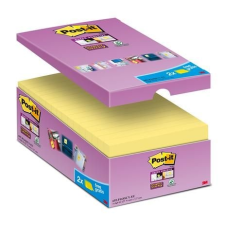3M POSTIT Öntapadó jegyzettömb csomag, 76x76 mm, 16x90 lap, 3M POSTIT &quot;Super Sticky&quot;, sárga jegyzettömb