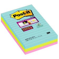 3M POSTIT Super Sticky Miami 3x90 lap 101x152mm vegyes színek post-it