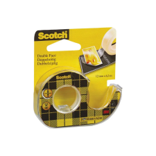 3M Ragasztószalag kétoldalas, 12mmx6,3m 3M Scotch 136D víztiszta ragasztószalag