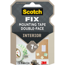 3M ™ Scotch® kétoldalú rögzítőszalag belső térbe, 19 mm × 1,5 m ragasztószalag és takarófólia