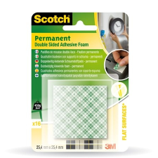 3M Scotch Ragasztó négyzetek, 16 db/csomag, kétoldalú, ragasztószalag
