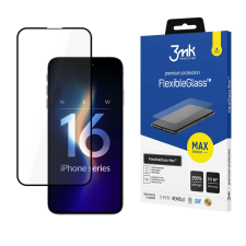 3MK flexibleglass max hibrid üvegfólia 7h fekete apple iphone 16 w-3fxglmb-aip16 mobiltelefon kellék