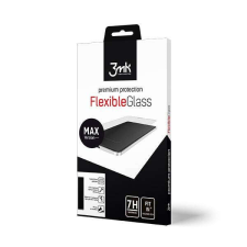 3MK FlexibleGlass Max iPhone 11 6,1&quot; fekete, hibrid üveg képernyővédő fólia megerősített élekkel mobiltelefon kellék