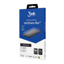 3MK HARD GLASS MAX képernyővédő üveg (3D full cover, íves, ujjlenyomat mentes, karcálló, tok barát 0.3mm, 9H) FEKETE Apple iPhone 14 Pro Max mobiltelefon kellék