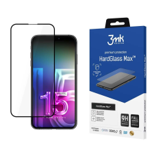 3MK HardGlass Max edzett üvegfólia 9H Fekete Apple iPhone 15 151420 mobiltelefon kellék