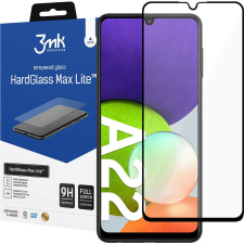 3MK HardGlass Max Lite edzett üvegfólia 9H Fekete Samsung Galaxy A22 4G (3MK2333BLK) mobiltelefon kellék