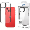 3MK iPhone 13 ütésálló hátlap tok, TPU, átlátszó, fekete keretes, 3MK Satin Armor Case+